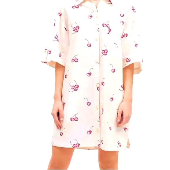 Women’s Coach Cherry Button front dress XL NWT 100 cotton - Picture 1 of 7